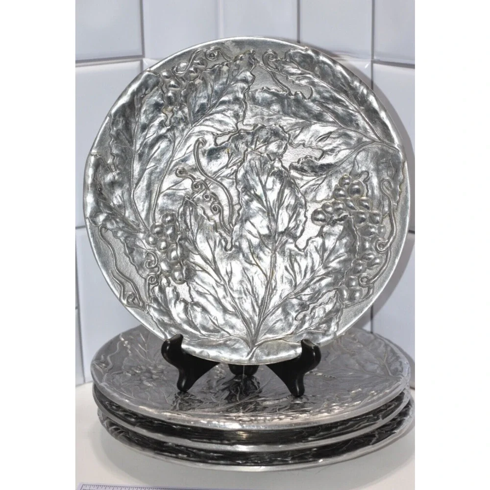 Wilton Armetale Holloware Pewter GARDEN PATH Serving Plates 11
